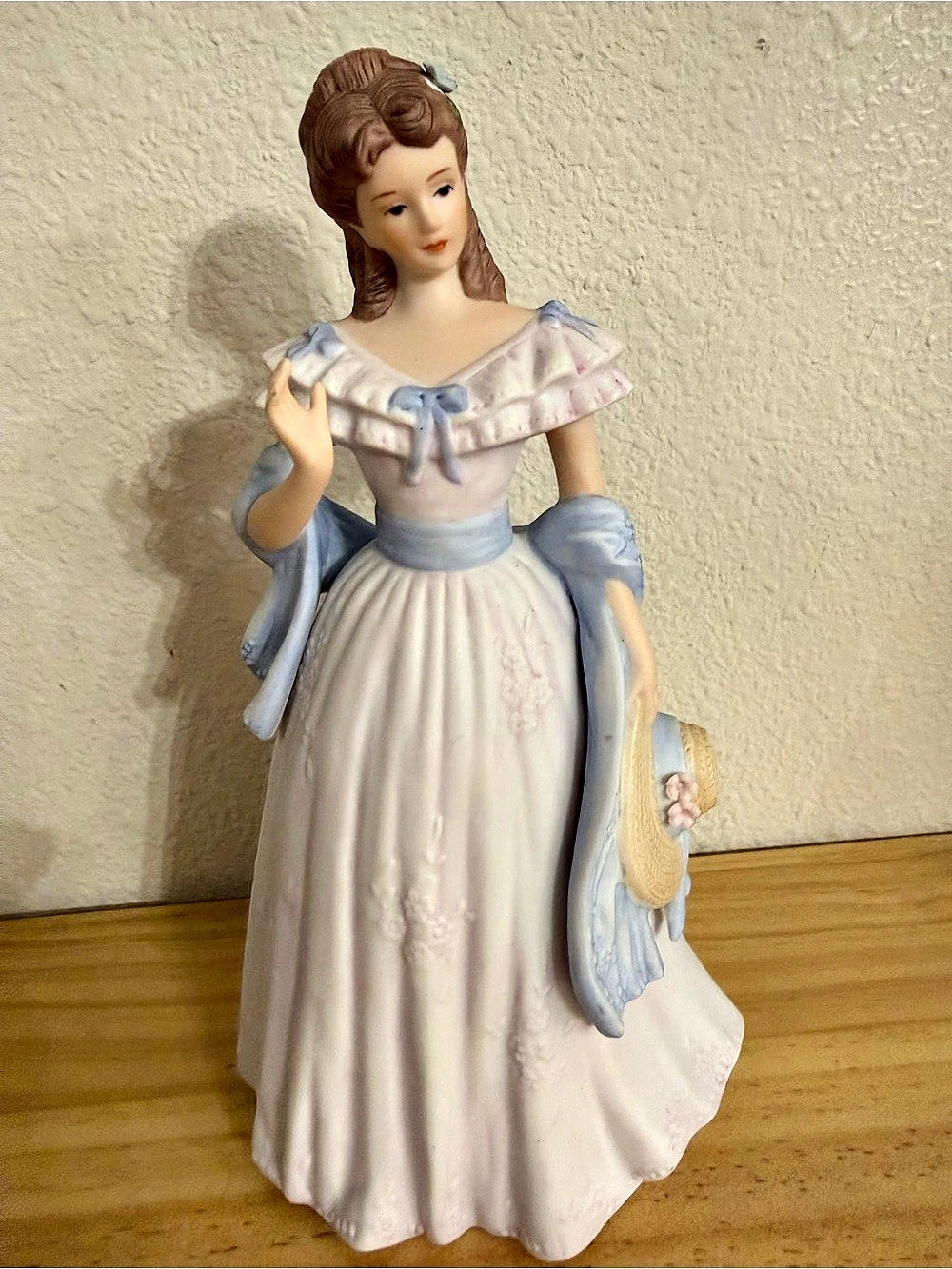 Masterpiece Porcelain Sarah Jane Figurine in White & Blue Home Interiors